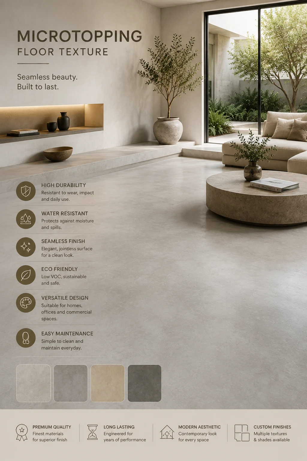 Microtopping Floor Features